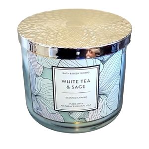 Bath & Body Works White Tea & Sage 3 Wick Candle